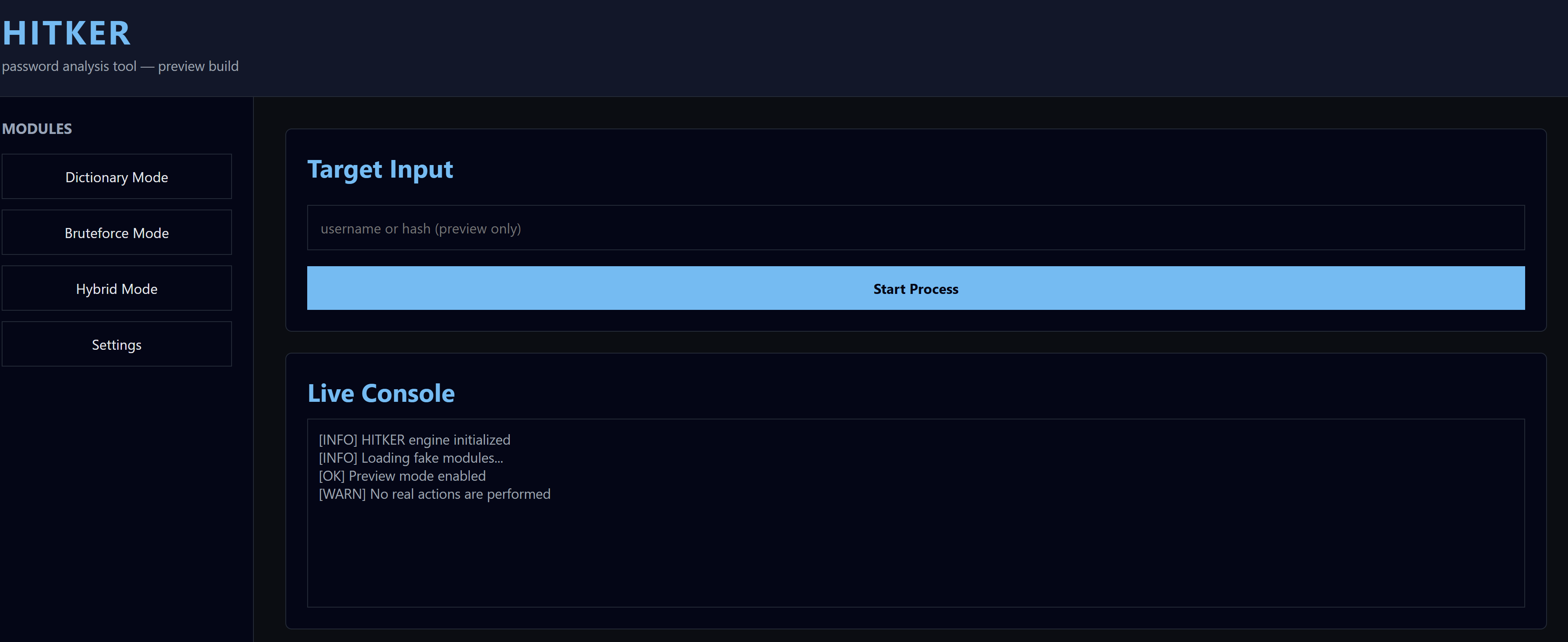 HITKER – Password Cracker